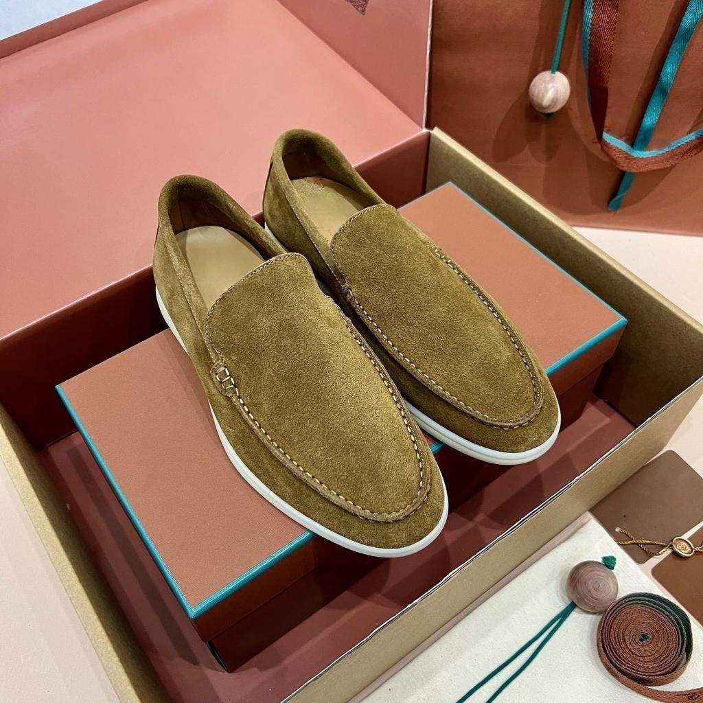 Holiday Gifts Luxury LP Series Genuine Leather Men‘s Loafers Master Handmade Flat Casual Non-slip Outdoor Breathable Beach Shoes