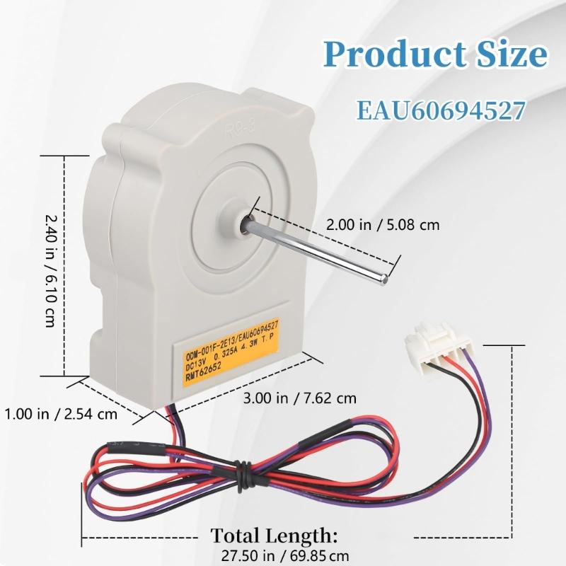 Direct Replacement Refrigerator Evaporator Motor Fast Assembly Strong Plastic Texture Fan Component for Refrigerator