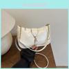 Women Silver Pu Crossbody Bag With Chain Detailing For Daily Casual Wear