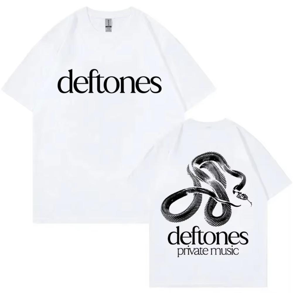 Alternative Metal Rock Band Deftones Private Music Album Graphic Tshirts Snake Print T Shirt Men Women Fashion Vintage Tshirts