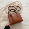 New contrasting color simple large-capacity textured mother and child bag single shoulder oblique span atmospheric women's bag summer new square bag