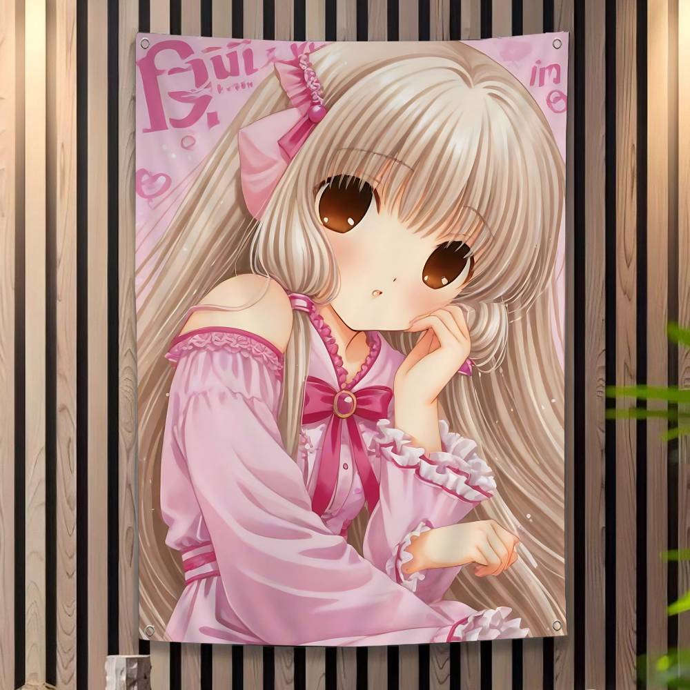 CChobits Cartoon Klassischer Anime Cartoon Flagge Kunst Science-Fiction Zimmer Heimdeko Wandbehang Heimdeko Banner