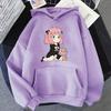 2025 New Anime Anya Forger 2D Hoodies Women Girl Long Sleeve Sweatshirt Female Casual Loose Hoodies Fashion Pullovers Tops