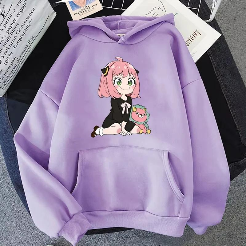 2025 New Anime Anya Forger 2D Hoodies Women Girl Long Sleeve Sweatshirt Female Casual Loose Hoodies Fashion Pullovers Tops