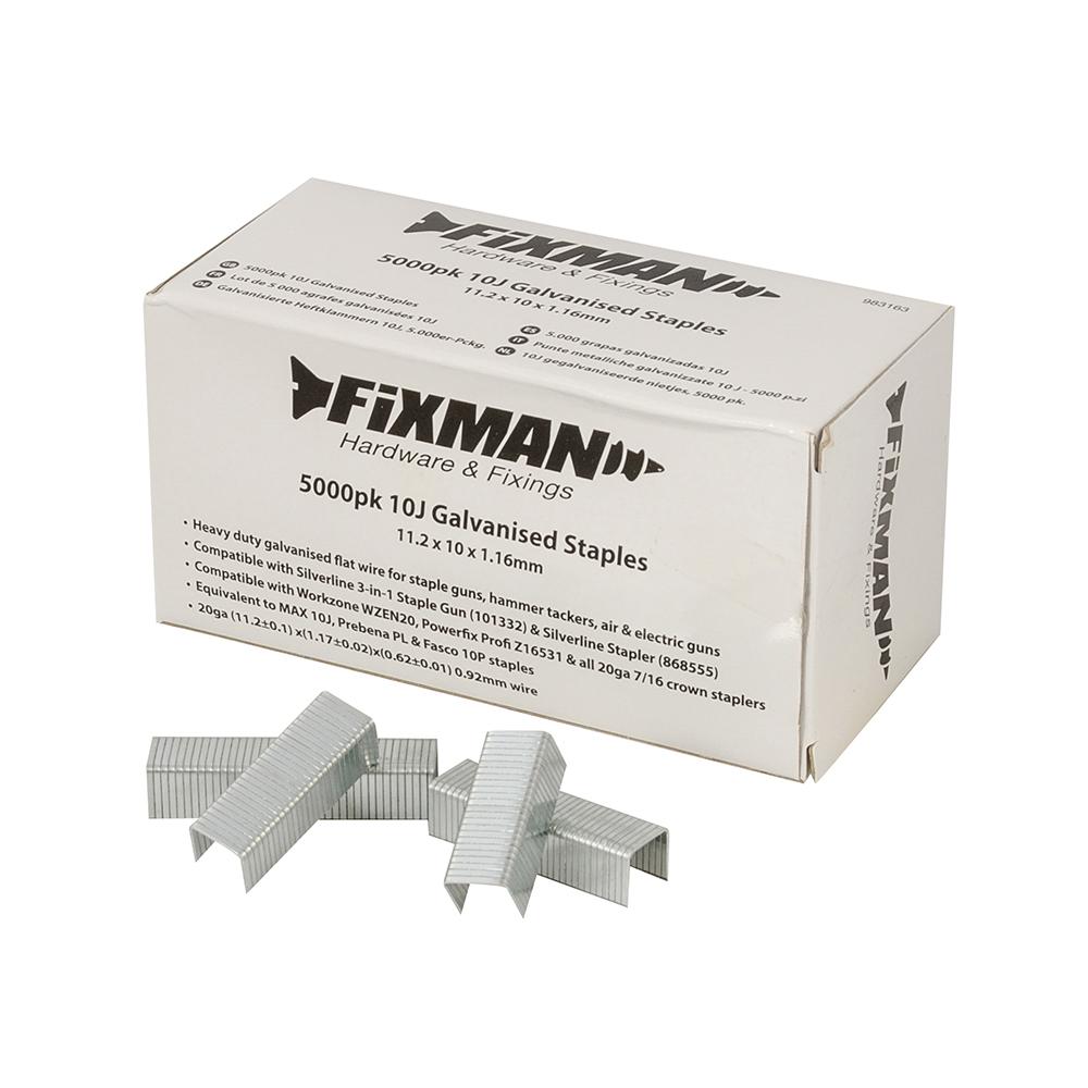 Fixman 10J Galvanised Staples (Pack of 5000)