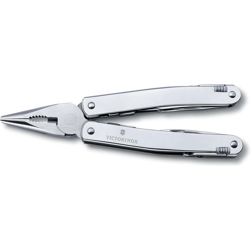 Victorinox SwissTool Spirit X Plus Ratchet Silver Multi-Tool with 37 Functions and Nylon Case