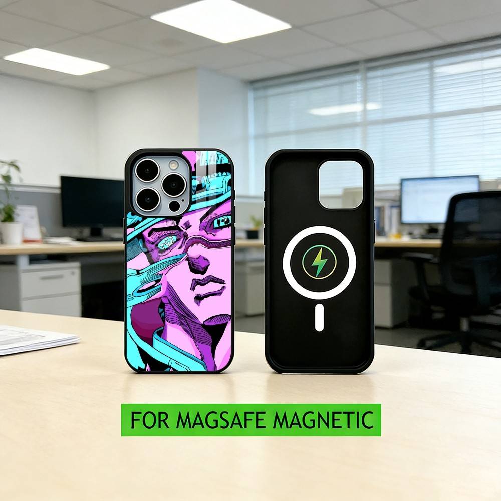 

Jotaro Kujo Star Platinum Phone Case For iPhone17,16,15,14,13,12,11 Plus,Pro Magnetic with Magsafe Wireless Charging iPhone17Air