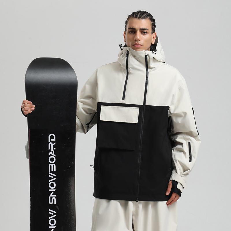 Men's and Women's Ski Jacket Snowboard Coat Waterproof Winter Baggy Snow Jackets with Hood Windproof Warm Insulation Outdoor Sports Skiing Jackets