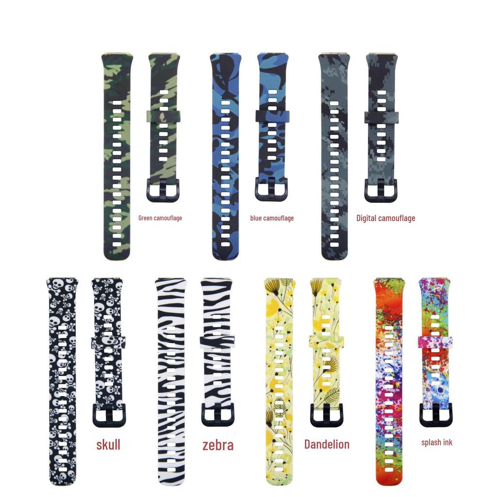 Huawei Band 7 Replacement Strap - Colorful Floral Silicone Pattern