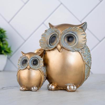 Statue de hibou pour la bonne chance Pièce maîtresse Articles de décoration intérieure pour le salon et cadeaux