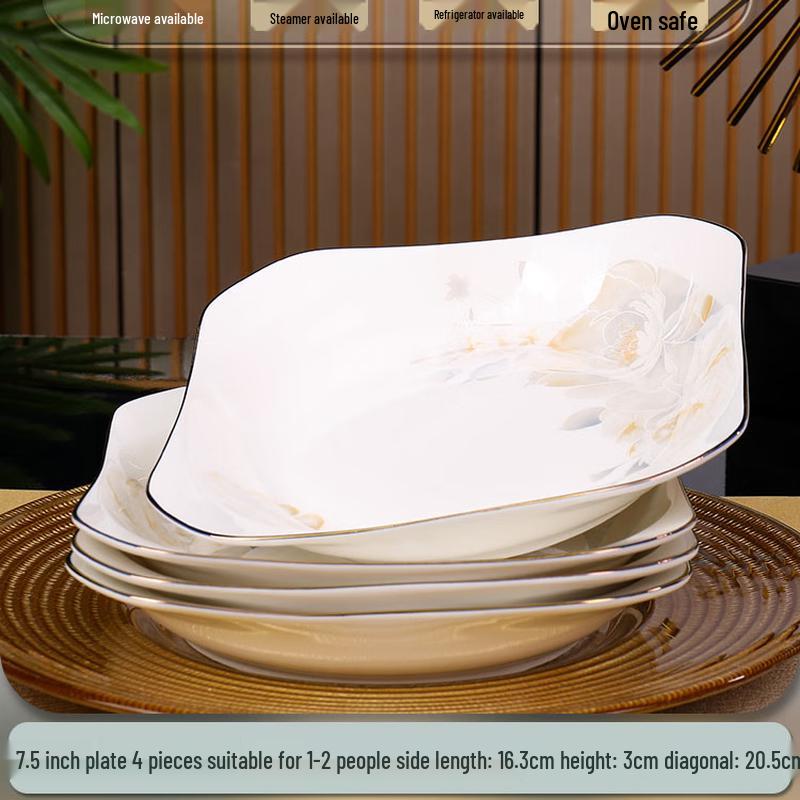 

Tian Yajing Jingdezhen Hand-Painted Gold Ceramic Dinnerware