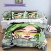 Billie Eilish Pattern Bedding,Quilt Set Quilt Cover Pillowcase Home Birthday Gift (1 * Duvet Cover + 2 * Pillowcase, Without Core)