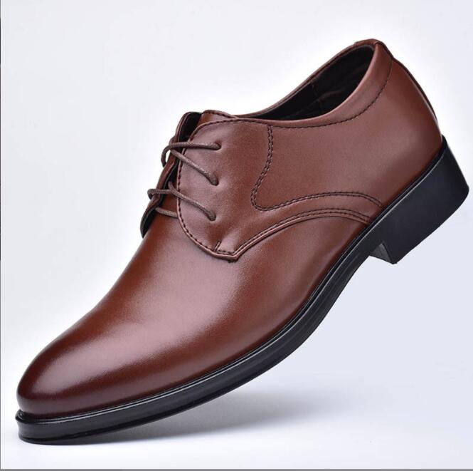 Leather Shoes Men  Business Oxford  Breathable Patent Leather Formal Shoes Plus Size Man Office Wedding Flats Male Black