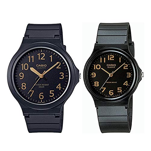 

Парные часы Casio для мужчин и женщин, Ретро, Простые, Аналоговые, Черные, MW-240-1B2MQ-24-1B2L, с футляром для хранения [Параллельный импорт]