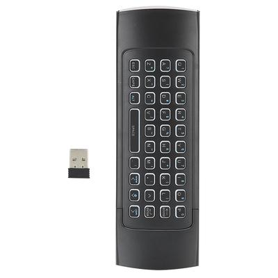 Tastiera wireless 2.4G retroilluminata a 6 assi a doppia faccia con telecomando a sensore a infrarossi