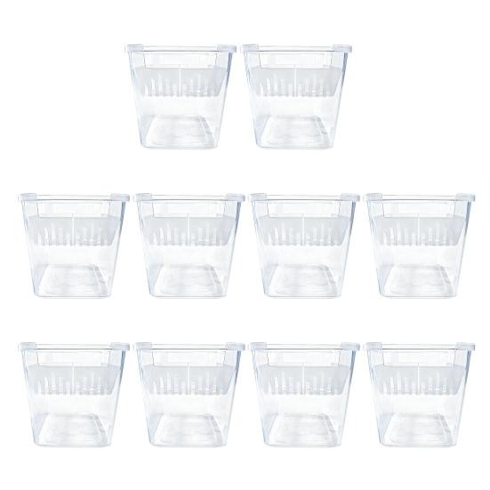 Tulip Bulb Planter 4-Cell Hydroponic Flower Pot with Reservoir Clear Plant Pot with Inner Drainage Pot for Indoor Gardening