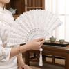 Mit Quasten Cheongsam Tanzfächer Chinesischer Stil Handgemachter Fächer Handkurbelfächer Zum Tanzen