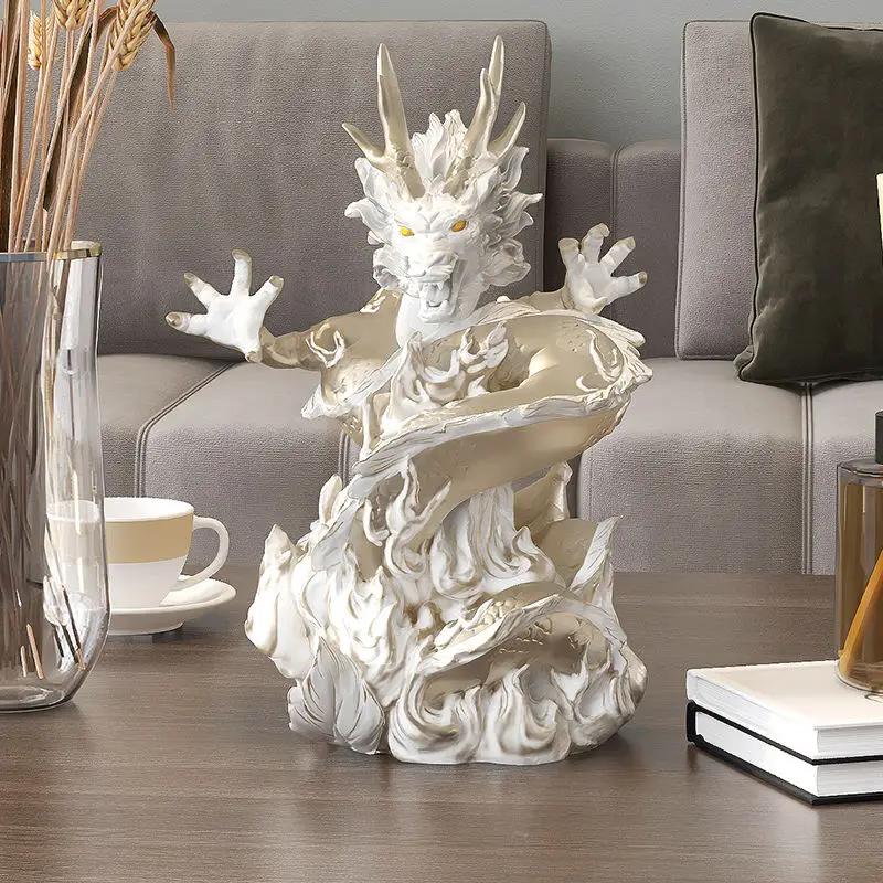 Home Decor Light Luxury Fiberglass Zodiac Dragon Ornament Living Room Decoration Office High-end Handicrafts