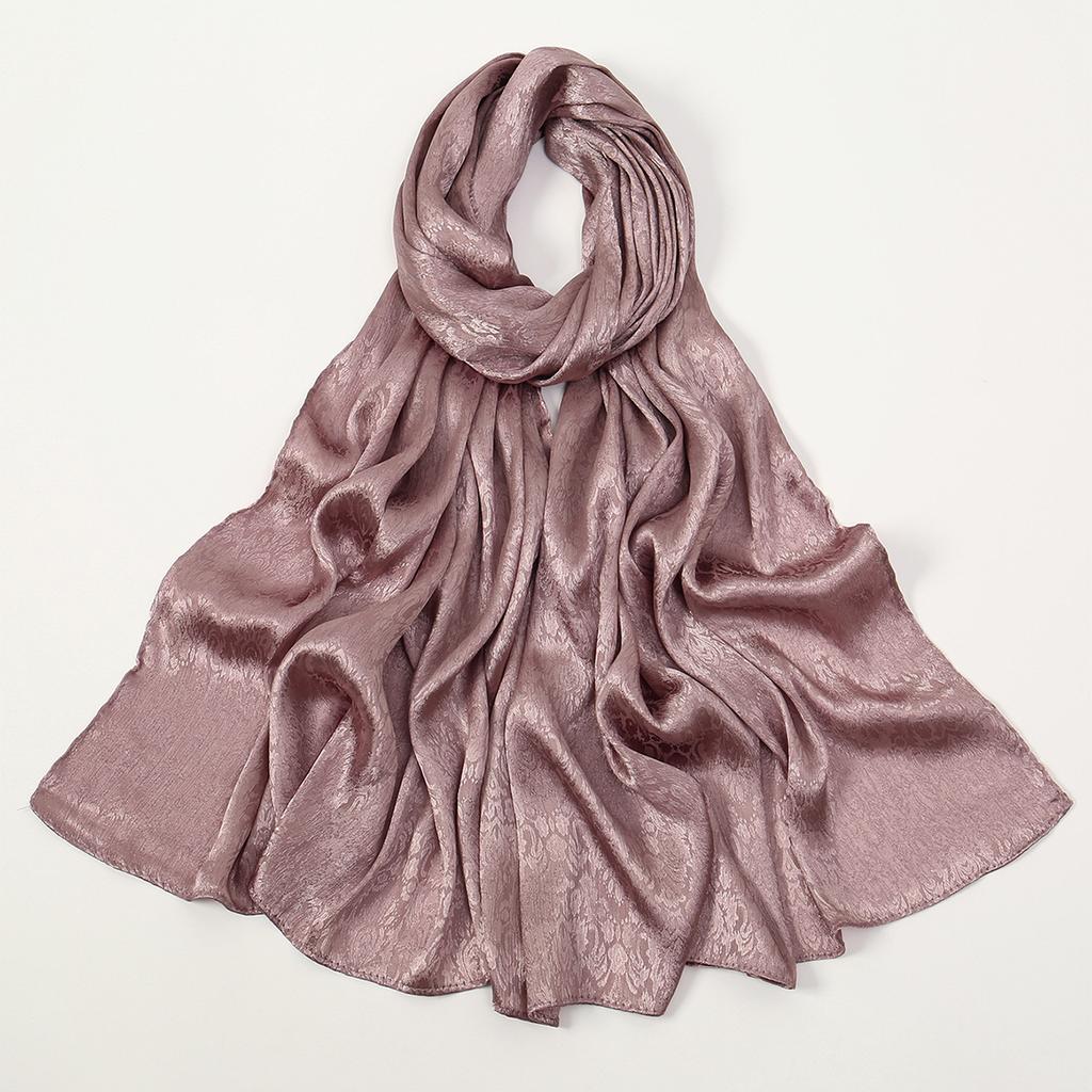 High Quality Floral Print Satin Hijab Scarf Muslim Hijab Plain Malaysia Scarf Satin Shawl Luxury Silk Satin Wrap Islam Turban