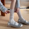 Girls Stacking Socks Women Lazy Sweet Bow Stockings Summer Thin Mary Jane Shoes Calf Socks
