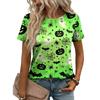 Women's Loose Fit Casual Halloween Print T-Shirt Short Sleeve Crew Neck Comfortable Top for Daily Wear and Seasonal Outfits