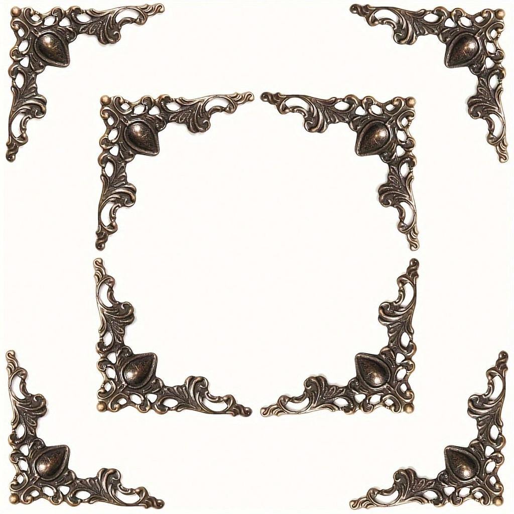 48pcs Box Corner Protectors, Retro Table Edge Cover Cabinet Furniture Decoration Edge Safety Corner Protectors