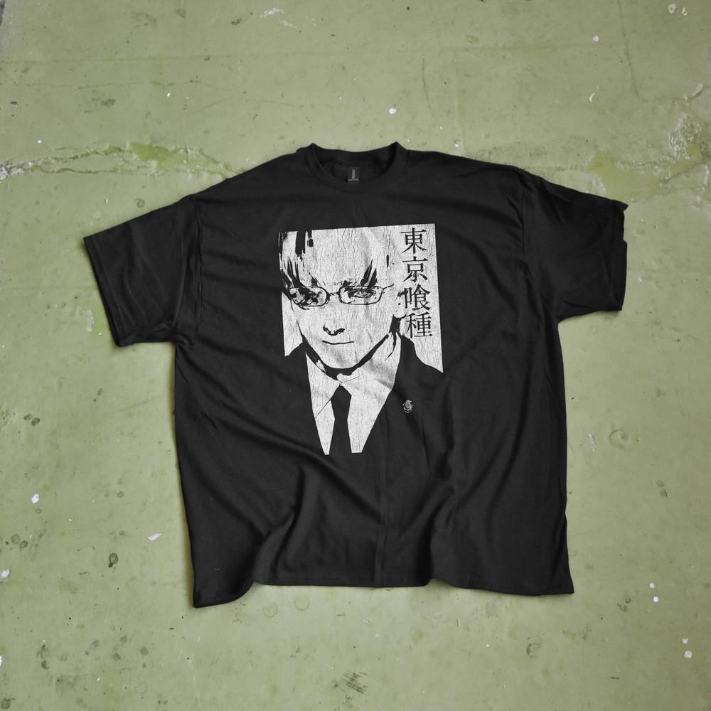 Tokyo Ghoul Anime Washed Oversize TShirt Ken Kaneki Anime Tee Gift Grunge Unisex T-Shirt XXL