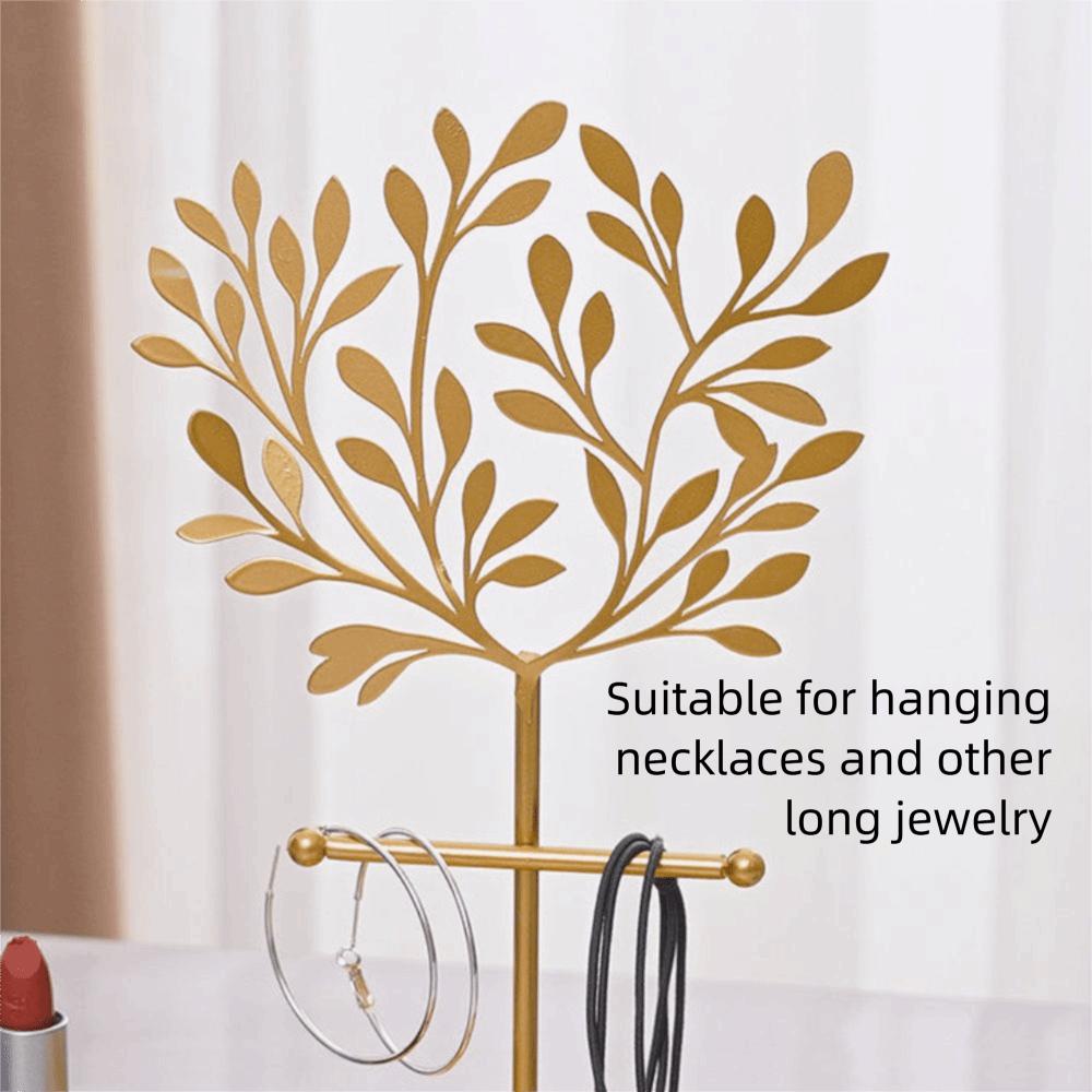with Tray Necklace Earring Organizer Holder Tree Bracelet Rings Storage Rack Desktop