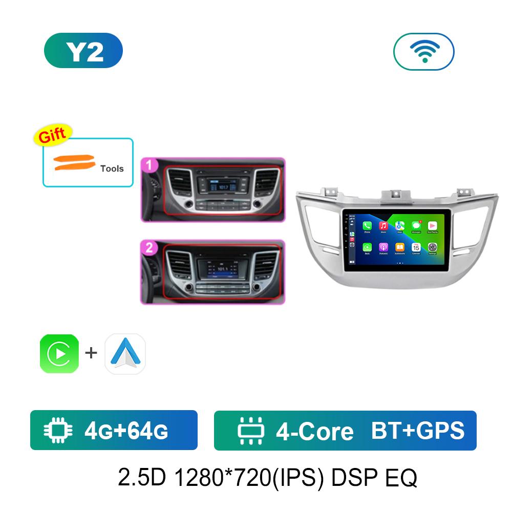 9 Inch Android System 4G DSP Stereo WiFi for Hyundai IX35 Tucson 3 2015 - 2018 Navi GPS Car Video Multimedia Player Split Screen