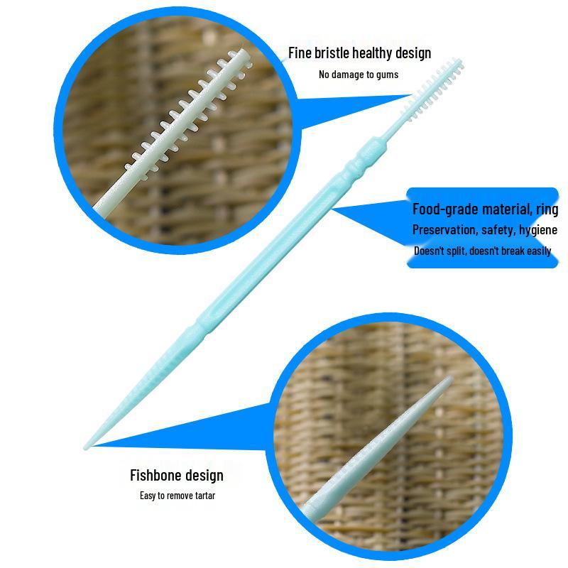 200 Double-Headed Plastic Toothpicks with Holder for Household & Hotel Use