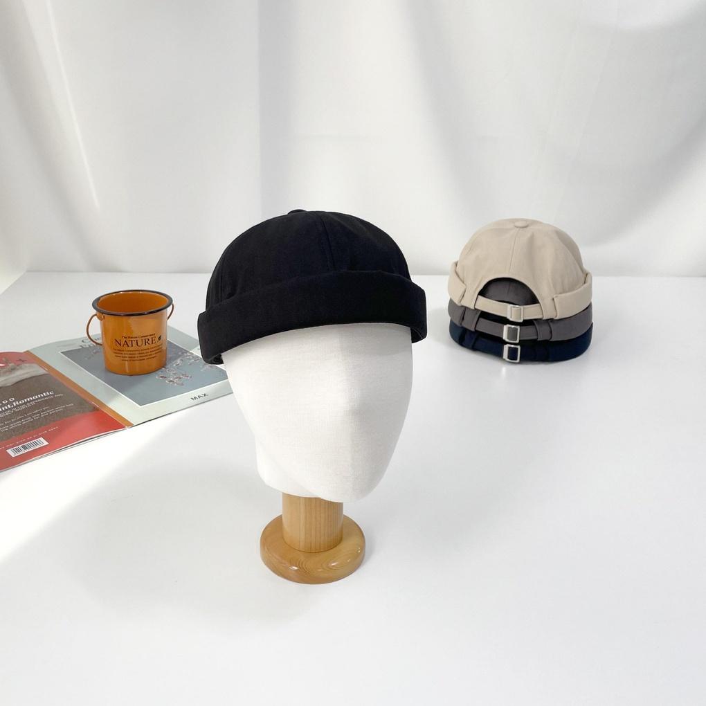 Men's and Women's Spring and Summer Beanie Hat, Plain Herringbone Watch Cap