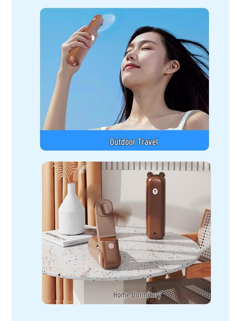 Tragbarer USB-Wiederaufladbarer Mini-Faltventilator mit individuellem Logo