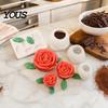 Flexible Flower Mold 4Pcs Silicone Mold, DIY Rose Candle Soap Making Epoxy Resin for Chocolate, Baking Craft Gift