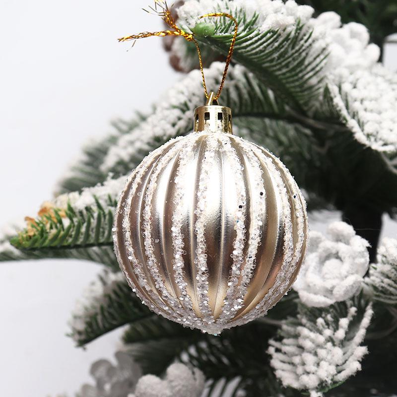 Hand-Painted 6cm Pumpkin Christmas Ball Ornament - Plastic, Colorful, In Stock
