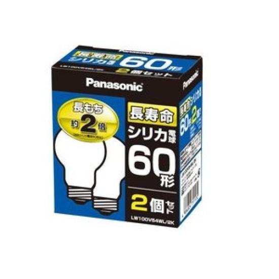 Panasonic Silica Light 60W of LW100V54WL2K Long-Life Bulbs, (Pack 2) (NA)