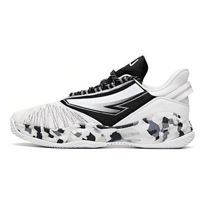 Sapatos de Basquetebol Confortáveis Versáteis de Cano Baixo Tênis Masculinos Preto Branco 112031606-2