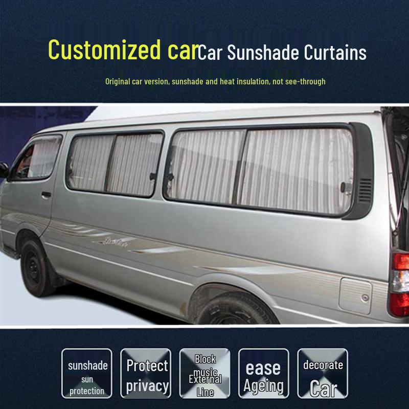 Car Curtains Sunshades for Heat Insulation: Fits Jinbei Express, Foton View Express, Zhongshun Golden Dragon.