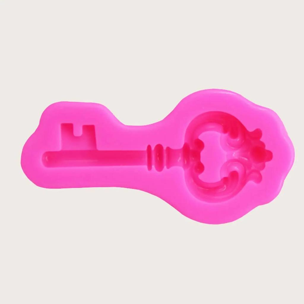 1pc- Moule en silicone vintage en forme de clé, moule à chocolat pour gâteau retourné au sucre, moule en plâtre pour aromathérapie
