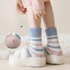 Thickened Socks for Women To Keep Warm and Retain Heat, Autumn and Winter with Loops, Fleece, Cold-resistant, Loose, Retro Floor Socks