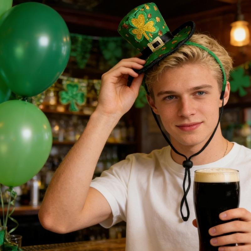 Patrick Day Costume Accessories Leprechaun Hat Headband Bowtie Patrick's Day Outfits for Men