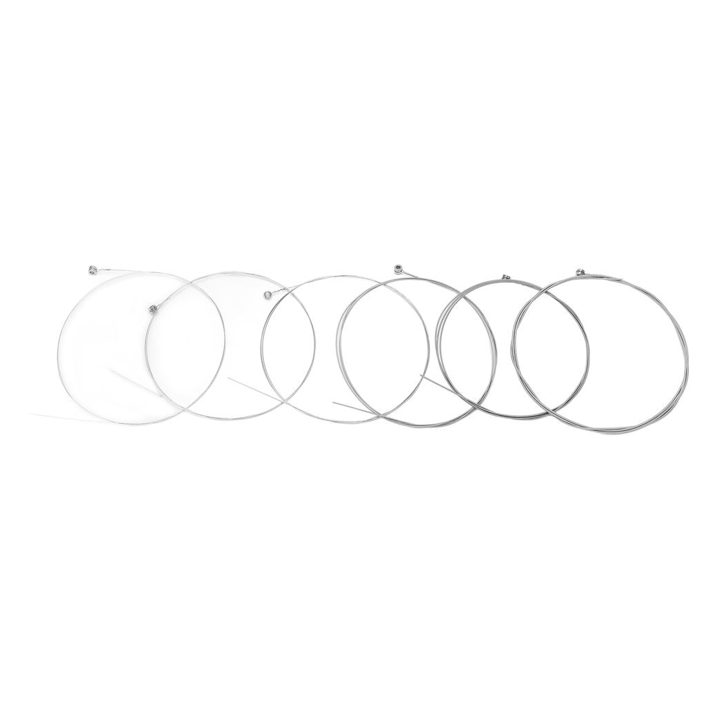 6 Stück E-Gitarrensaiten 1?6 Saiten Ersatz Nickelstahl Saiteninstrument Zubehör