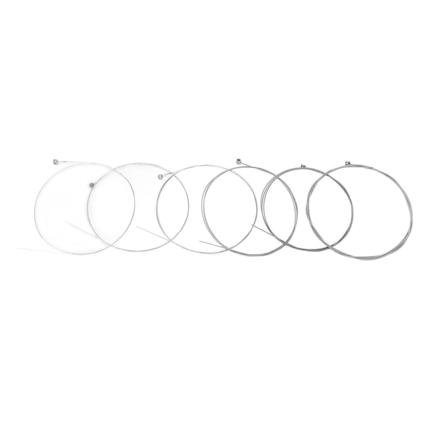 

6 шт. Струны для электрогитары 1Запасная струна для 6-струнного струнного инструмента из никелированной стали