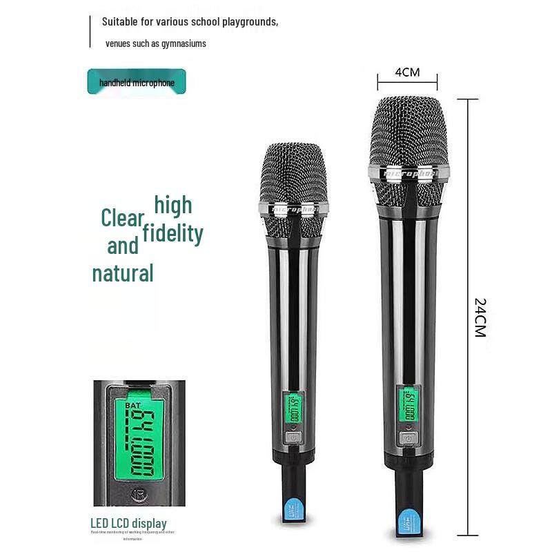 HuiDu QH-9900 Professional 2-Channel True Diversity Wireless Microphone System (CN version)