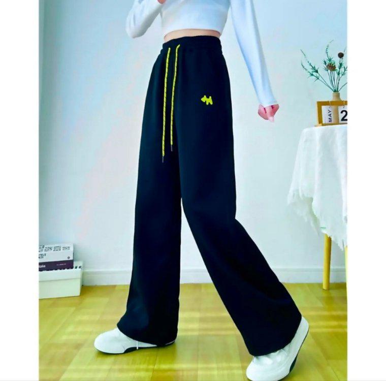 Herbst Damen Jogginghose: Vielseitig, mit Bündchen, Kordelzug, gerades Bein, Freizeitkleidung