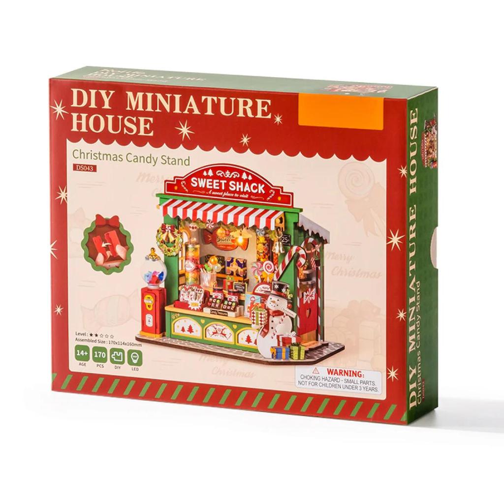 ROBOTIME Rolife 3D Puzzles Christmas Candy Stand DIY Miniature House DS043