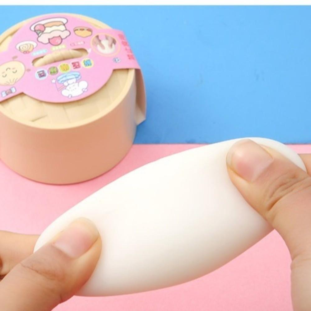 Slow Rising Steamed Bun Fidget Toy Low Rebound Steamed Bun Squeezable Toy for Adults