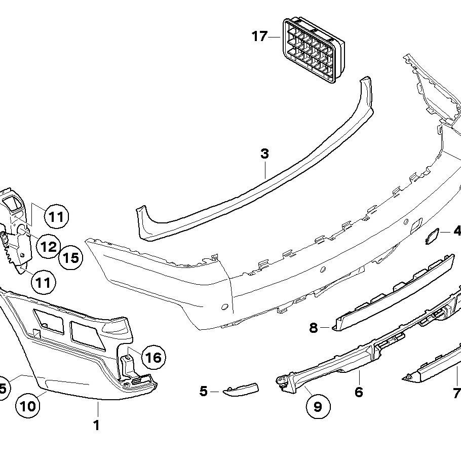

Задний бампер BMW X3/E83 отражатель 63147162217/63147162218 Left Reflector