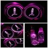 Led Colorful 2pcs Car Cup Holder Pad Mat For Auto Atmosphere Lights