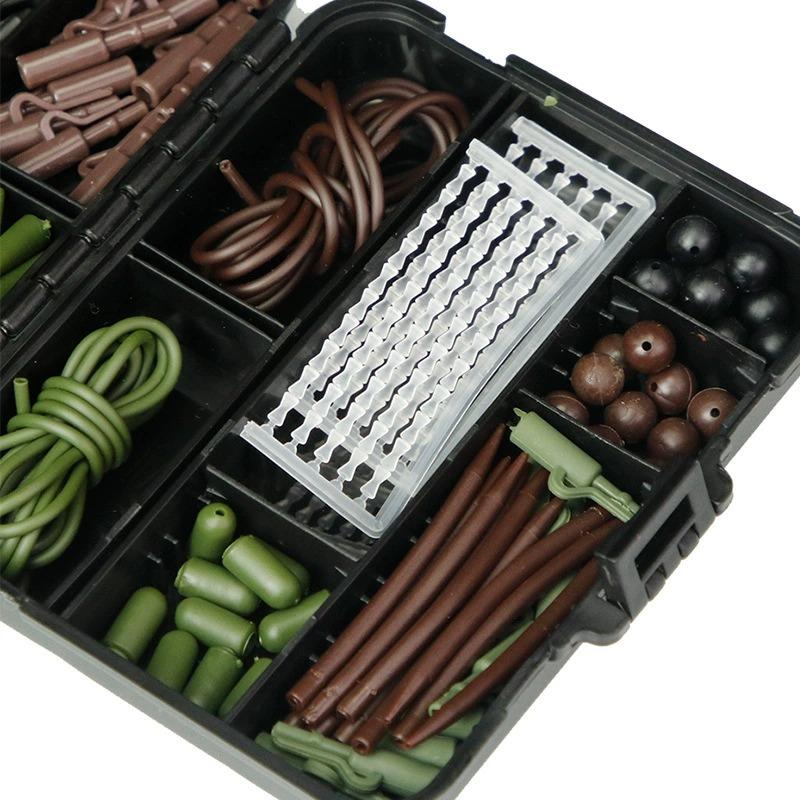 272 Pcs Carp Fishing Tackle Box, Fishing Accessories Kit Including Hooks, Safety Clips, Beads, Corn, Tubing & Other Accessories