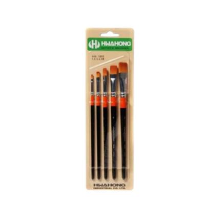 HWAHONG Artist Design Paint Brush Flat Flat Brush 948 1Set (5ea Brush)
